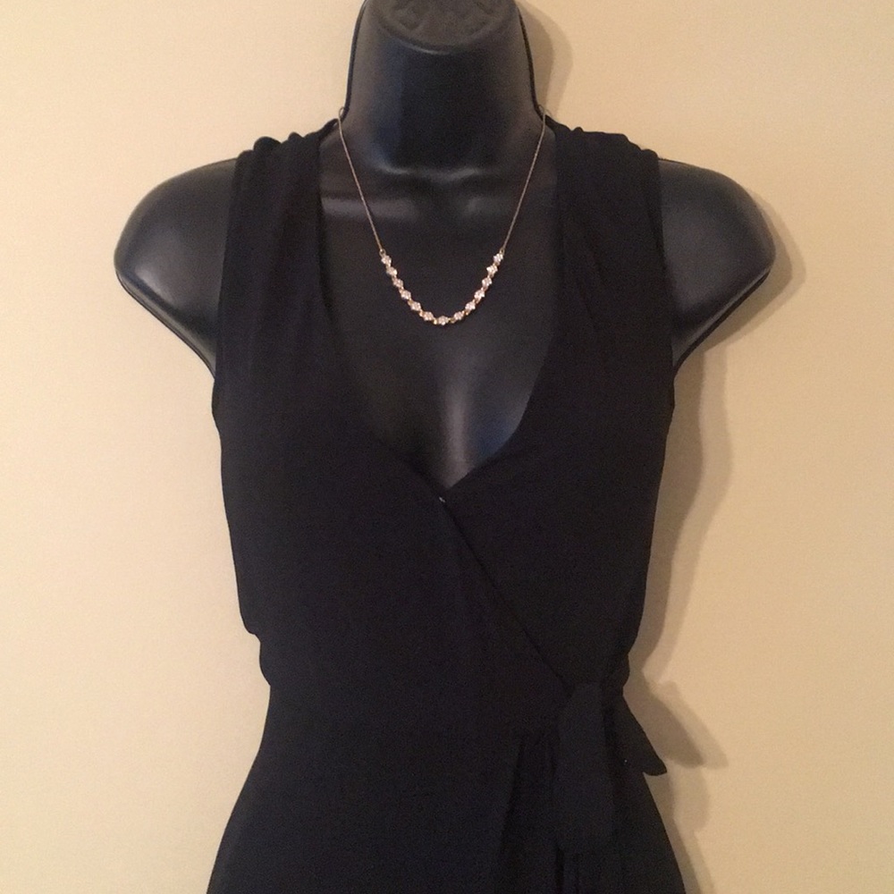 Francesca’s Black Wrap NWT Dress - Picture 2 of 6